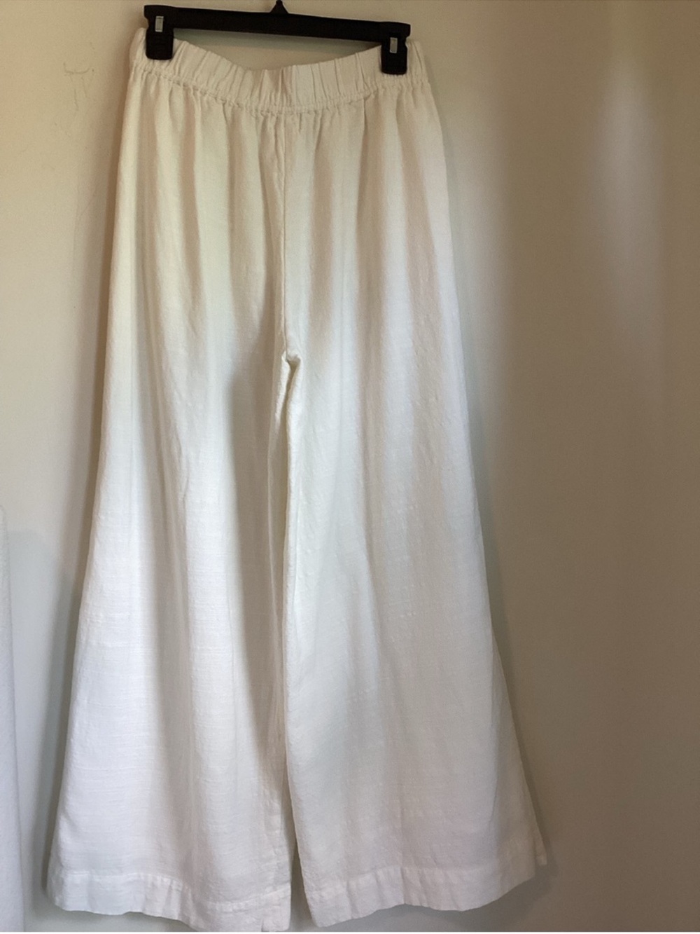 Tribe Alive/Laude the Label Wide-Leg Pull-On Pants in Ivory